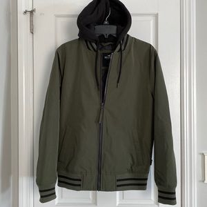Hollister Green Bomber Jacket, Small